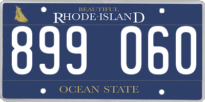 RI license plate 899060