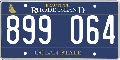 RI license plate 899064