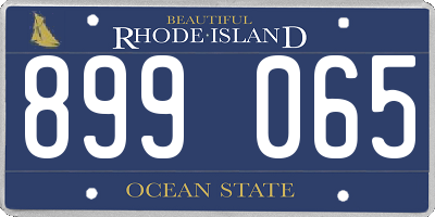 RI license plate 899065