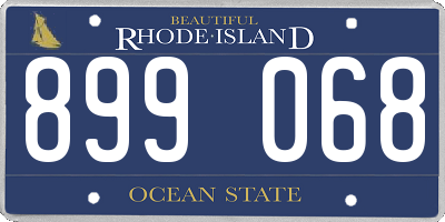 RI license plate 899068