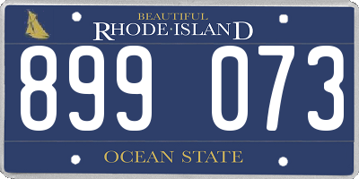 RI license plate 899073