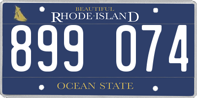 RI license plate 899074
