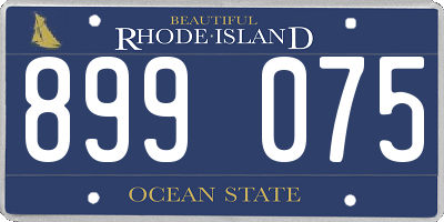 RI license plate 899075