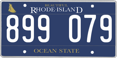 RI license plate 899079