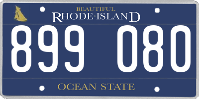 RI license plate 899080