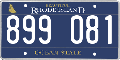 RI license plate 899081