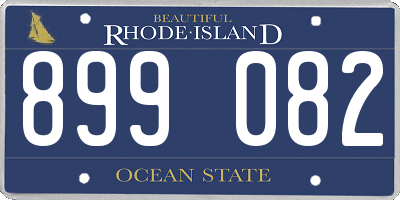 RI license plate 899082