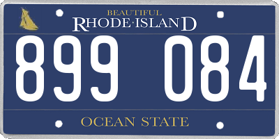 RI license plate 899084