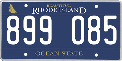 RI license plate 899085