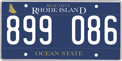 RI license plate 899086