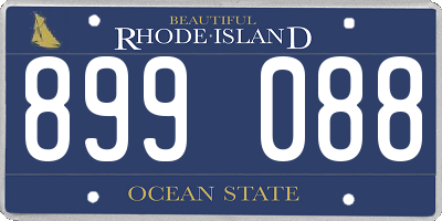 RI license plate 899088