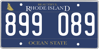RI license plate 899089