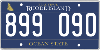 RI license plate 899090