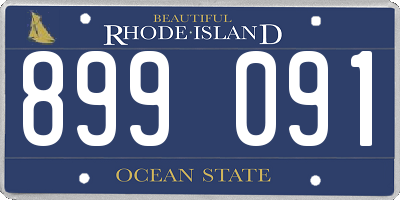 RI license plate 899091