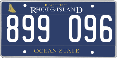 RI license plate 899096