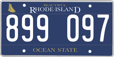 RI license plate 899097