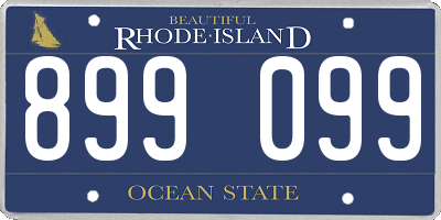 RI license plate 899099