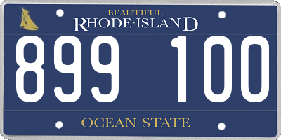 RI license plate 899100
