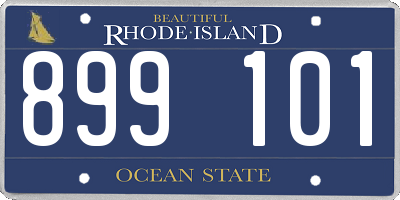 RI license plate 899101