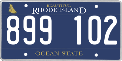 RI license plate 899102