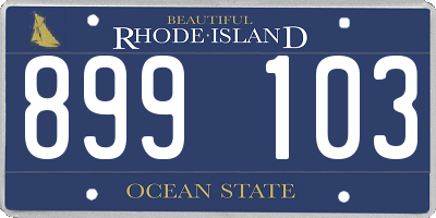 RI license plate 899103