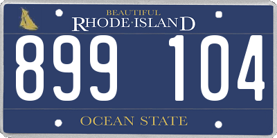 RI license plate 899104