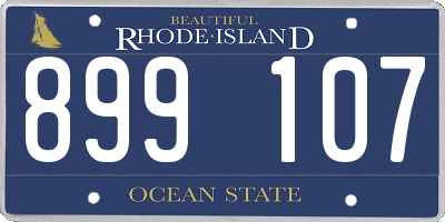 RI license plate 899107