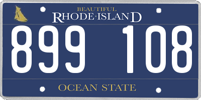RI license plate 899108