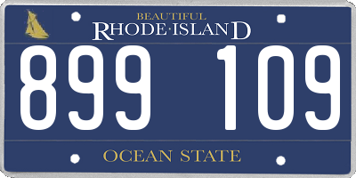 RI license plate 899109