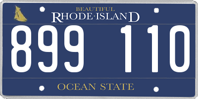 RI license plate 899110