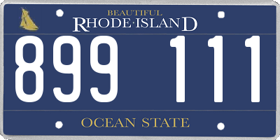RI license plate 899111