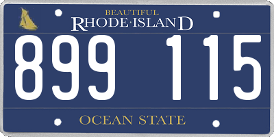 RI license plate 899115