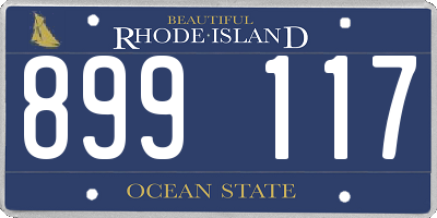 RI license plate 899117