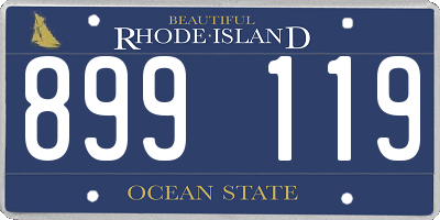 RI license plate 899119
