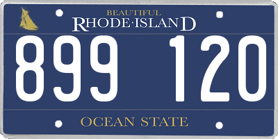 RI license plate 899120