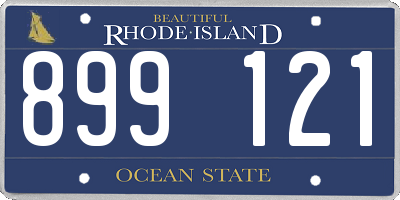RI license plate 899121