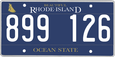 RI license plate 899126