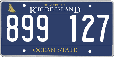 RI license plate 899127