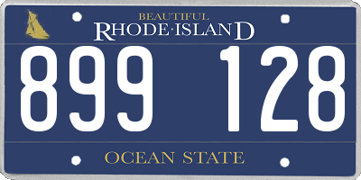 RI license plate 899128
