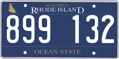 RI license plate 899132