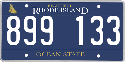 RI license plate 899133