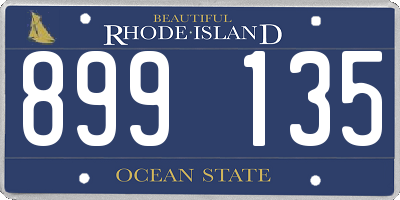 RI license plate 899135