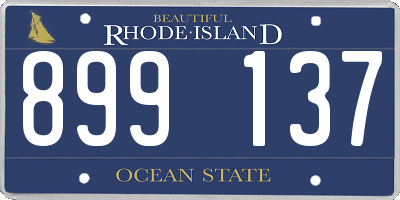 RI license plate 899137