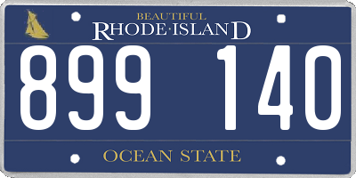 RI license plate 899140
