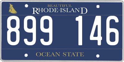 RI license plate 899146