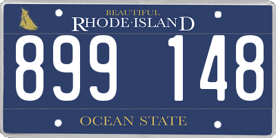RI license plate 899148