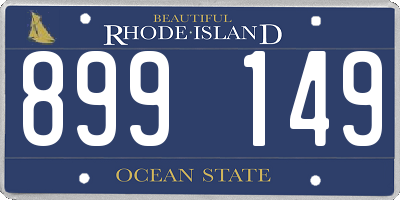 RI license plate 899149
