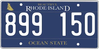 RI license plate 899150