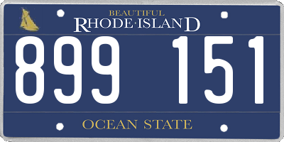 RI license plate 899151