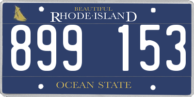 RI license plate 899153